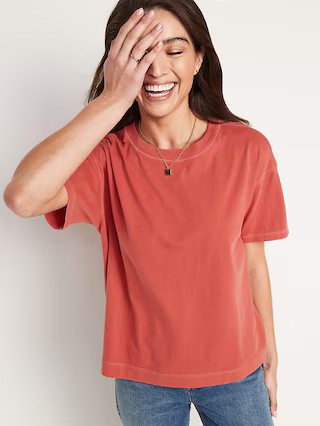 Short-Sleeve Vintage Easy T-Shirt for Women | Old Navy (US)