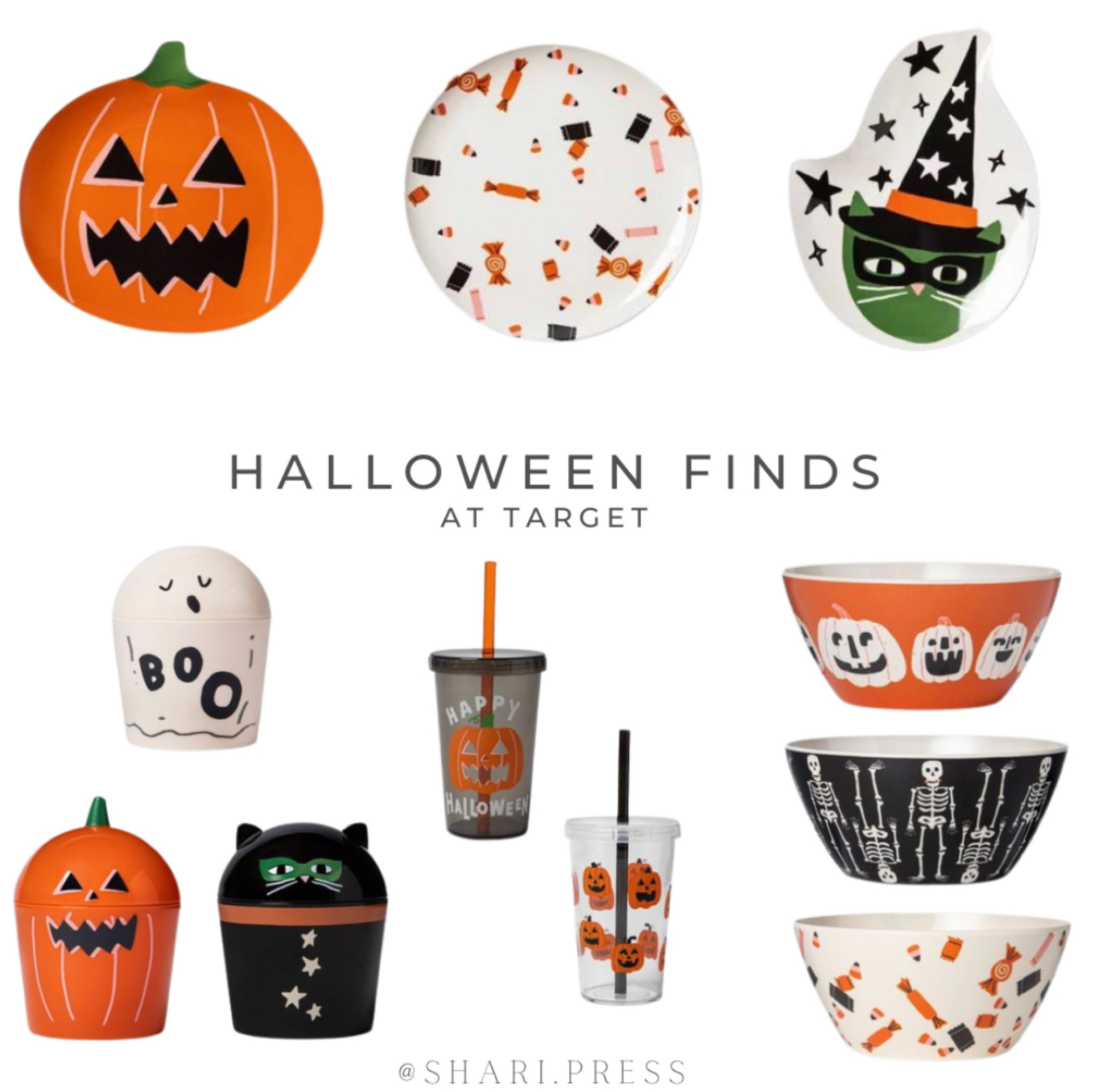 Halloween themed plates, snack cups, kid sized cups with straws, and bowls. All from Target. 

#LTKkids #LTKfamily #LTKHalloween