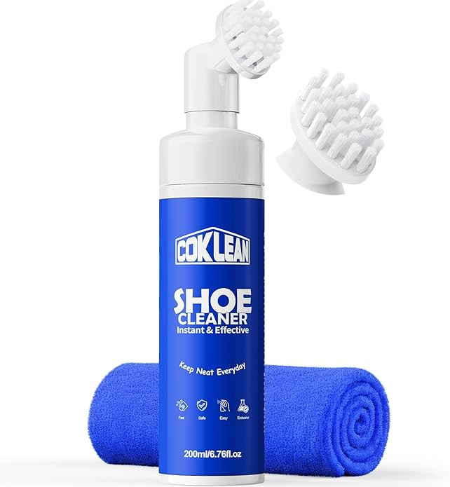 Water-free Sneaker Cleaner, White Shoe Cleaner Kit 6.76 OZ Foam for Tennis Shoes, Running, Golf, ... | Amazon (US)