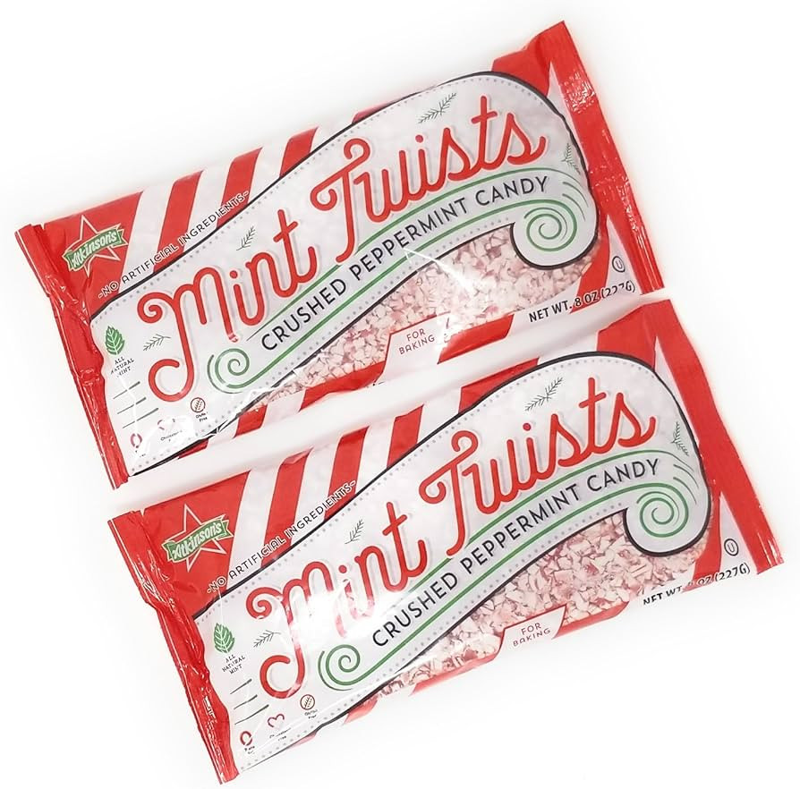 Atkinson's Mint Twists Crushed Peppermint Candy for Baking 8 Ounces (2 Bags 16 oz) | Amazon (US)