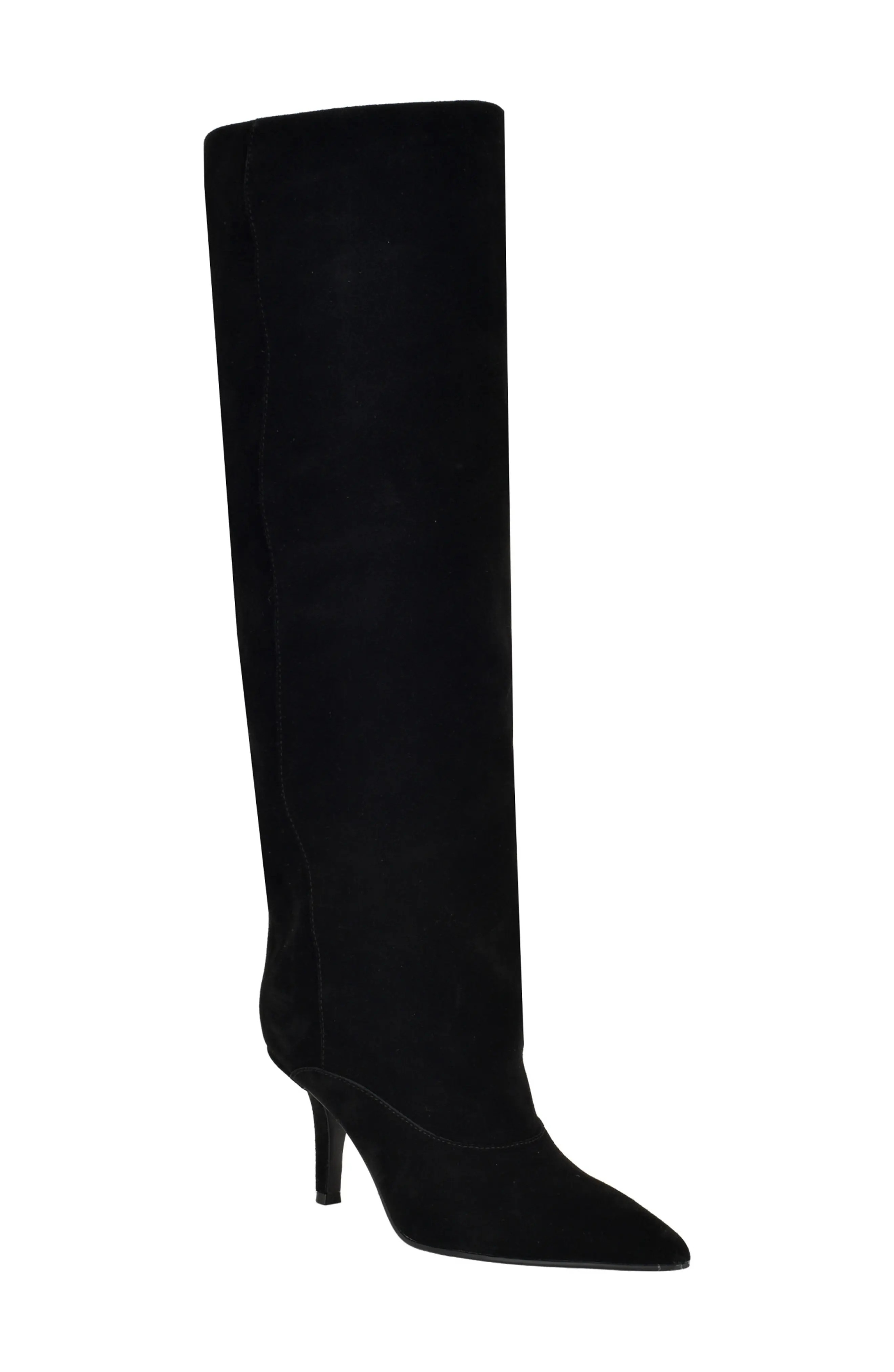 GUESS Carolan Pointed Toe Knee High Boot in Black at Nordstrom, Size 5.5 | Nordstrom