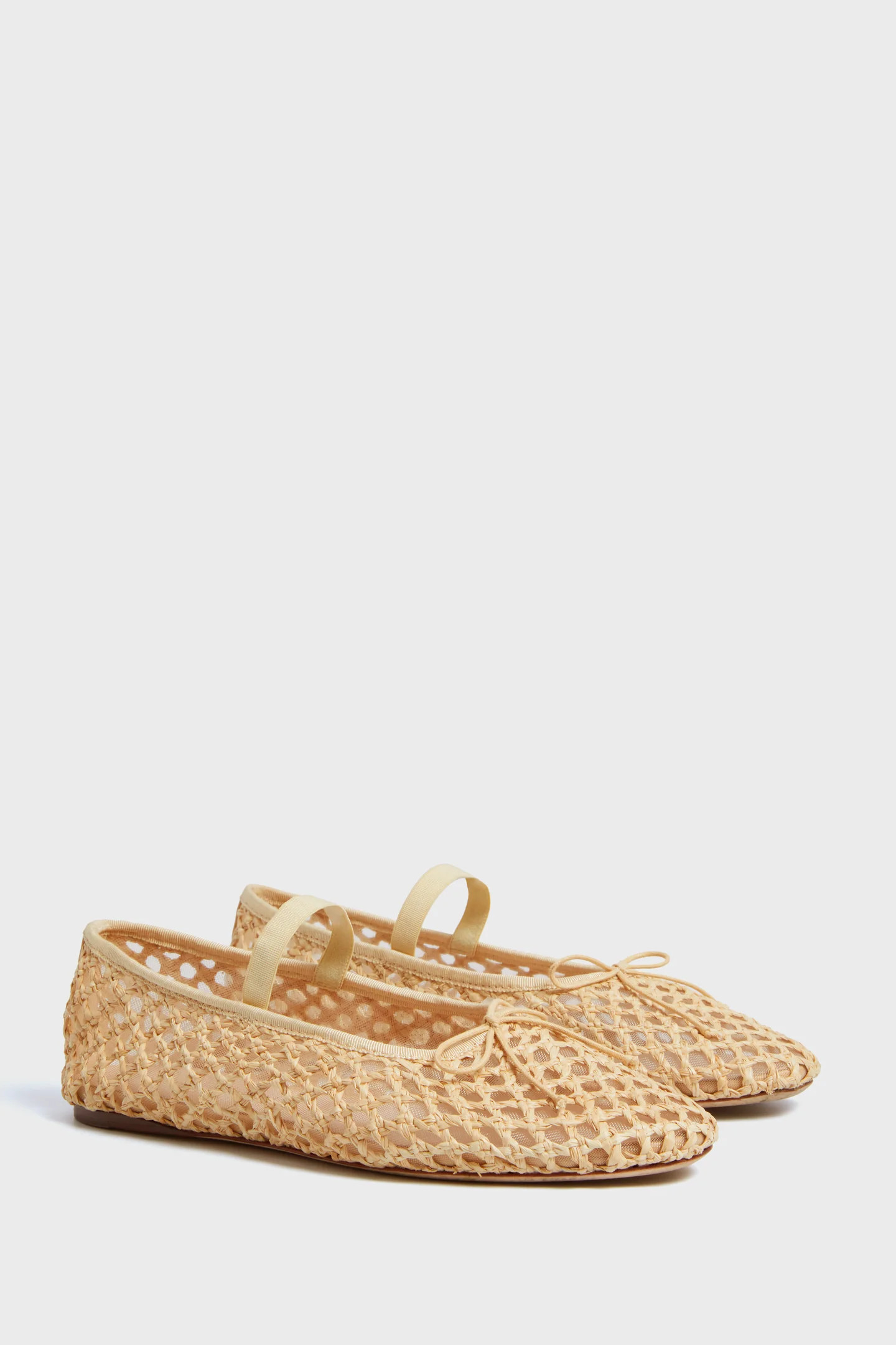Natural Crochet Raffia Leonie Flats | Tuckernuck (US)