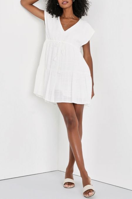 White Dress
Short Sleeve Dress
Mini Dress
Summer Dress
Summer Outfit 
#LTKunder100 #LTKU #LTKstyletip #LTKSeasonal