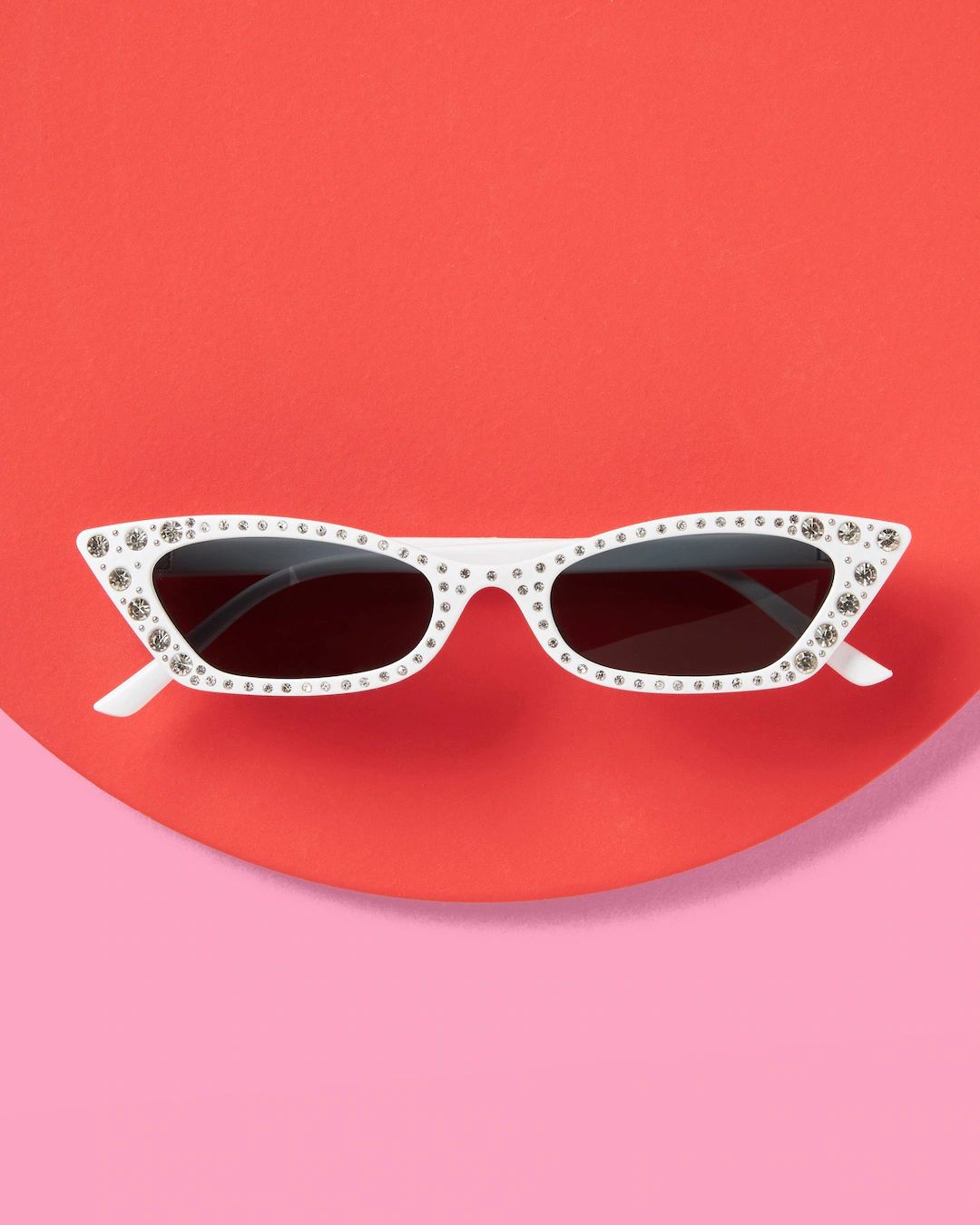 White Bedazzled Cat Eye Sunglasses | White Cool Rhinestone Bach Decoration, Bridesmaid Sunnies Fa... | Etsy (US)