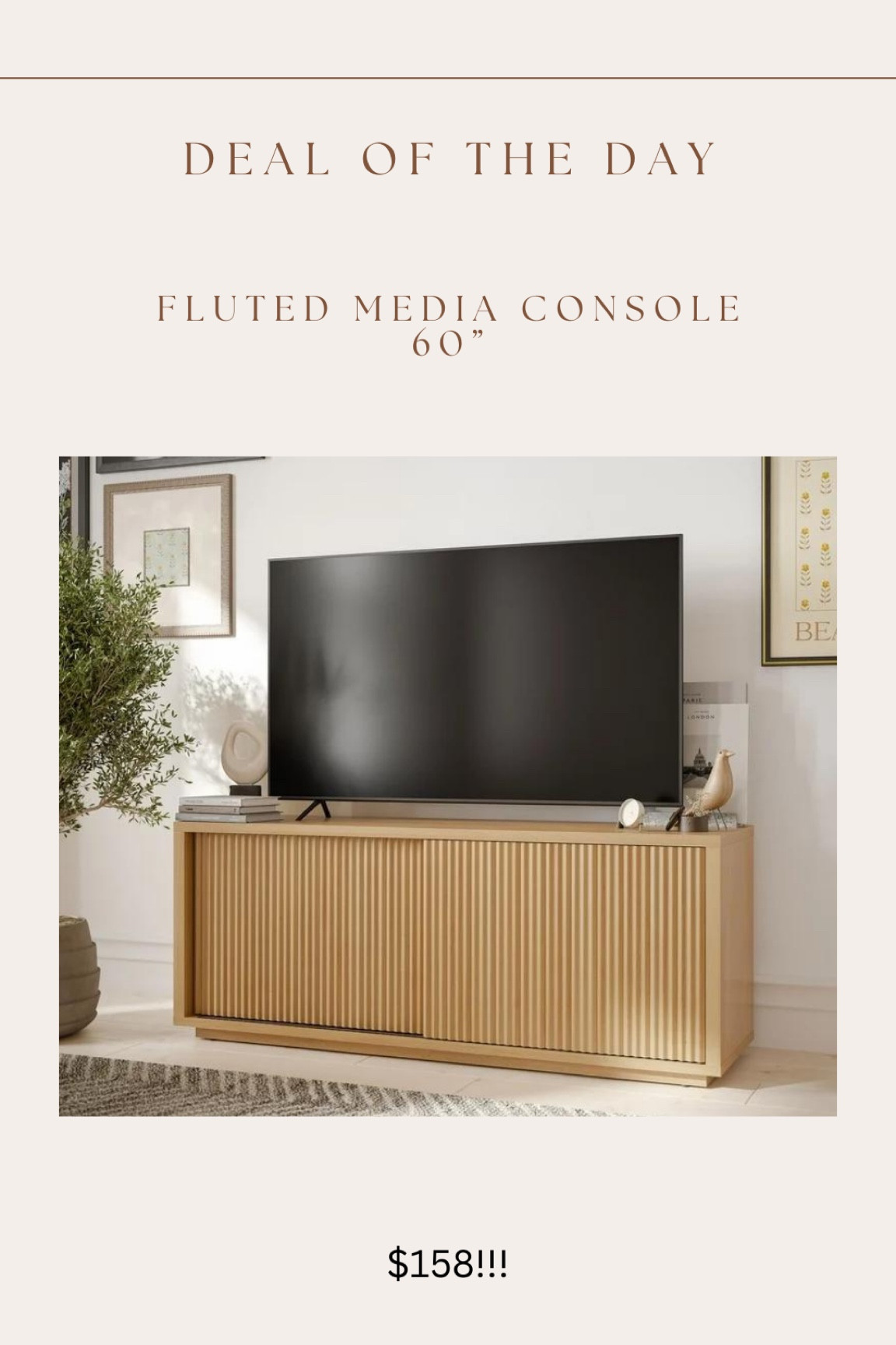 High sellout risk!! Gorgeous 60” fluted media console / sideboard is on sale for $158!!! 


#LTKCyberWeek #LTKhome #LTKsalealert