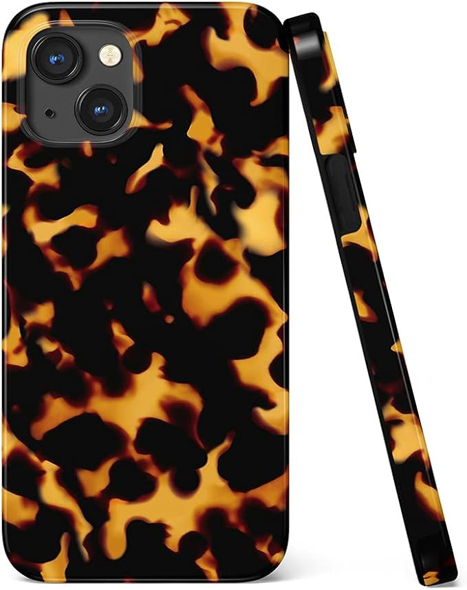 uCOLOR Case Compatible with iPhone 13/14 6.1" 2021 Tortoise Shell Pattern Stylish Matt Hybrid Ult... | Amazon (US)