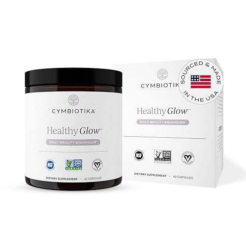 CYMBIOTIKA Healthy Glow Anti Aging Supplement, Skin Care & Collagen Production Support for Women and Men, Includes Hyaluronic Acid, Spermidine, Restorative Peptides & Growth Factors, 42 Capsules | Amazon (US)