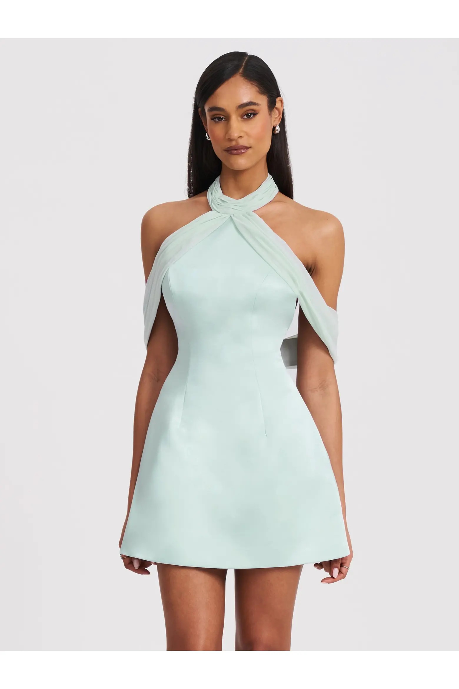 Miss Circle Zafrina Halter Off-shoulder Backless Mini Dress (Women) | Nordstrom | Nordstrom