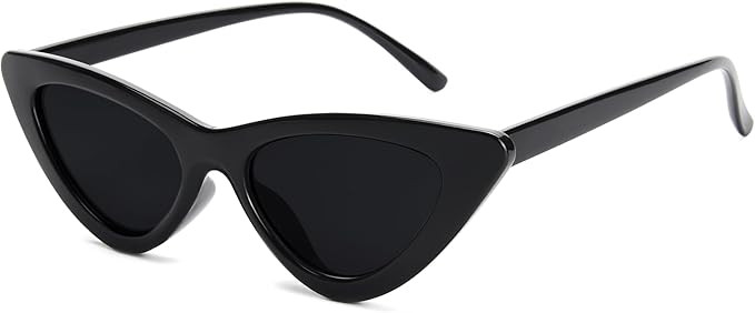 Livhò Retro Vintage Narrow Cat Eye Sunglasses for Women Clout Goggles Plastic Frame | Amazon (US)