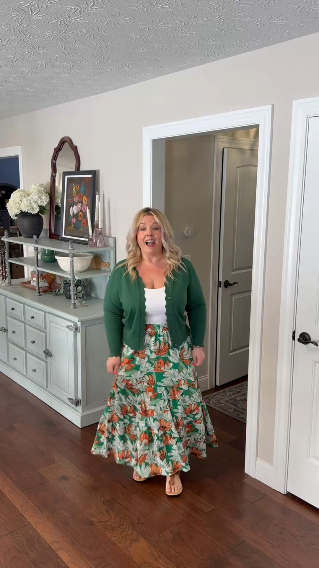 The perfect Easter outfit! Floral maxi skirt, so soft, light weight scalloped cardigan! I’m wearing my true XL in all & am 5’2"

#LTKPetite #LTKPlusSize #LTKWatchNow