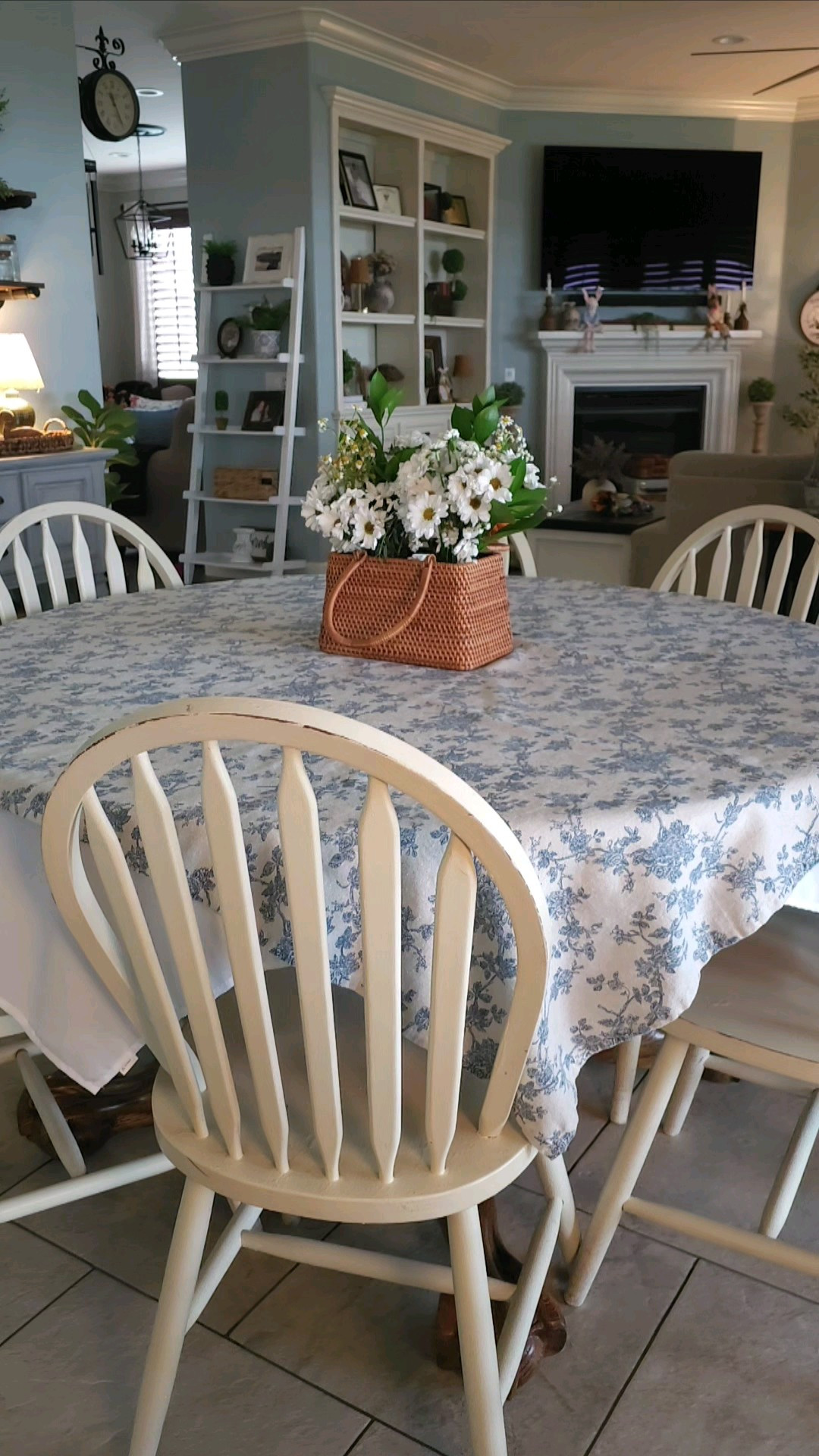 This blue and white floral tablecloth is perfect for my round table during spring time.

#LTKSpringSale #LTKHome #LTKSeasonal