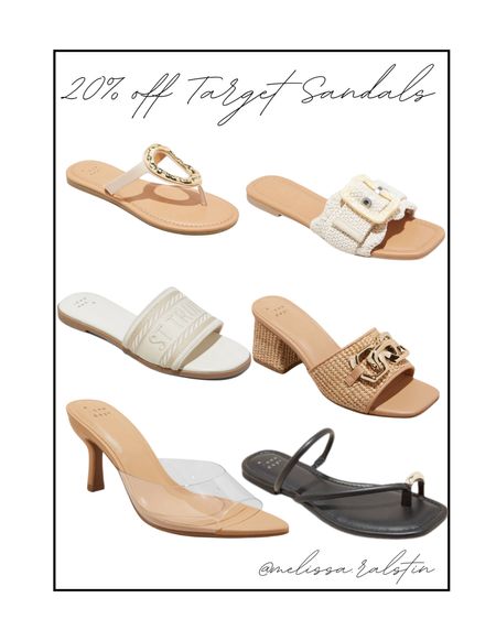 20% off target sandals today - have and love all 3 on the left 

#LTKshoecrush #LTKsalealert #LTKfindsunder50