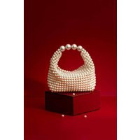 Zia Pearl Purse - Eye-Catching Off-White Beaded Pearl Evening Bag, Luxurious Handcrafted Evening Purse, Stylish Bag For Wedding, Wedding | Etsy (US)