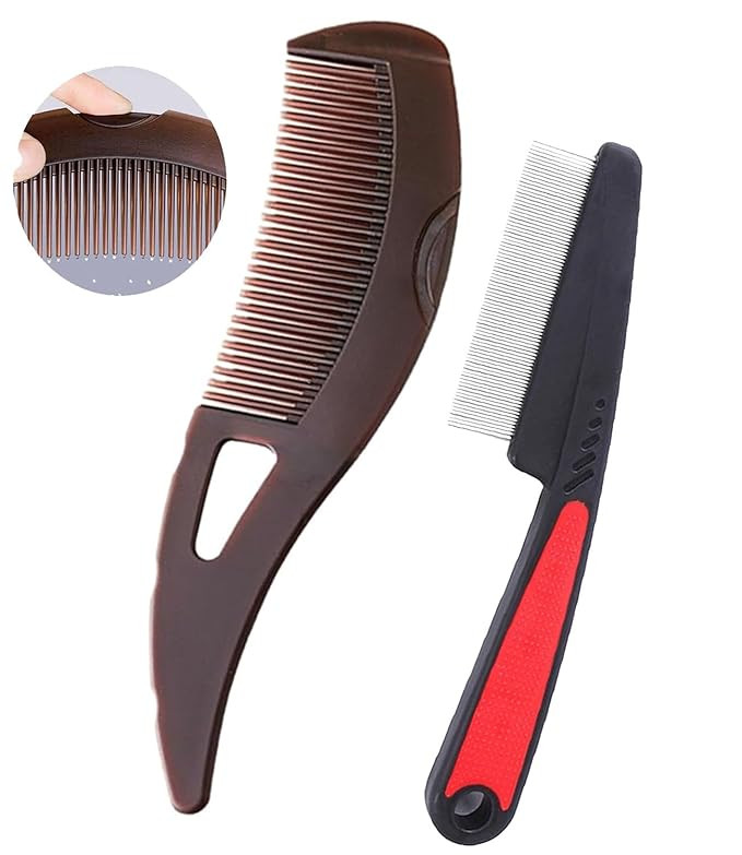 Dandruff Comb Fine Tooth Scalp Detox Comb Lice for Women, Men & Kids Stainless Steel Scalp Detoxi... | Amazon (US)
