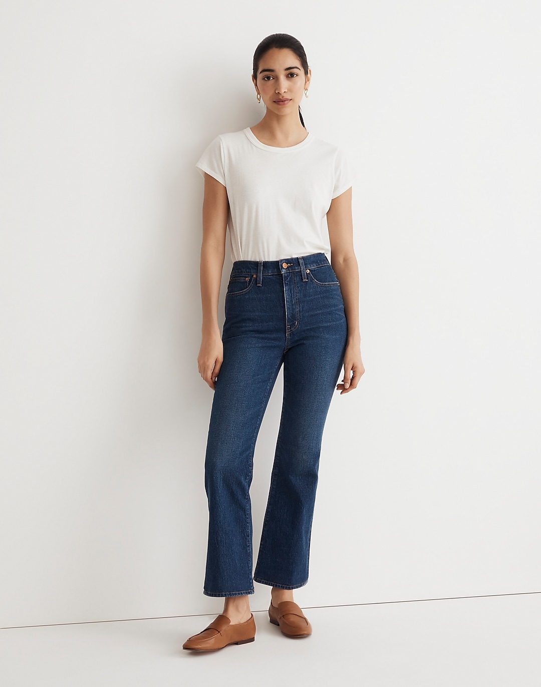 The Petite Perfect Vintage Flare Crop Jean in Corgan Wash | Madewell