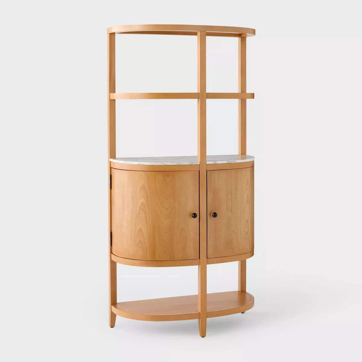 Demi Lune Curved Cabinet with Real Marble Stone - Threshold™ designed with Studio McGee | Target