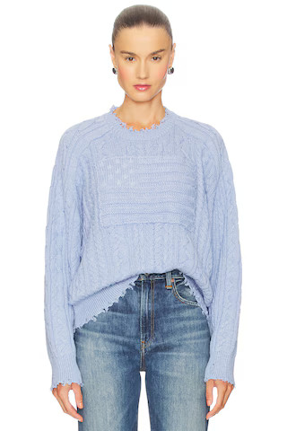 寬鬆短款美式暗影星條旗毛衣 | Revolve Clothing (Global)