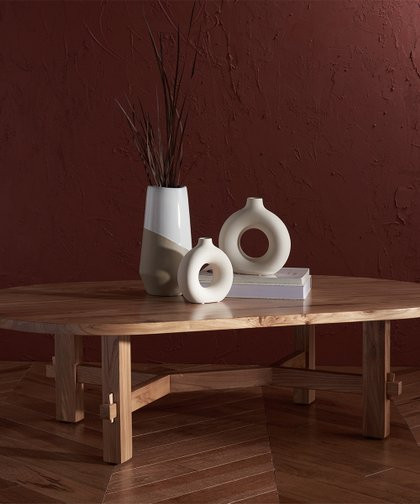 Beige Elm-Wood Tabytha Coffee Table | Zulily