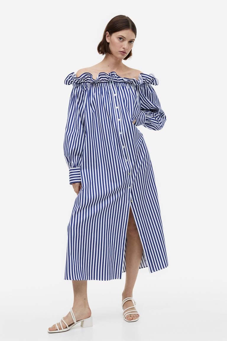 Vestido off-the-shoulder | H&M (FR, IT, ES, PT, BE)