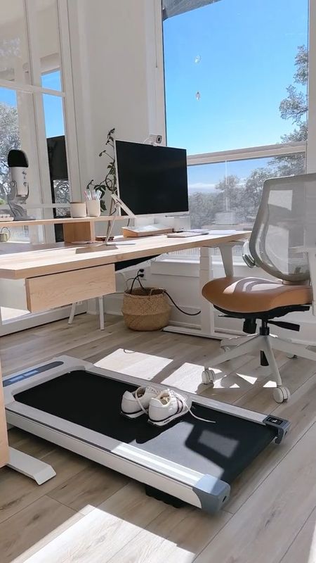 I feel safe, creative, and at peace in my home office 🥹 so happy with how dreamy it’s become in here ~ the doors were an investment, but at least I could write it off since it was a business expense ☁️ desk setup is @ergonofis! #raydoor #desksetup #ergonofis #desktreadmill #homeofficeideas #desksetupaesthetic

#LTKhome