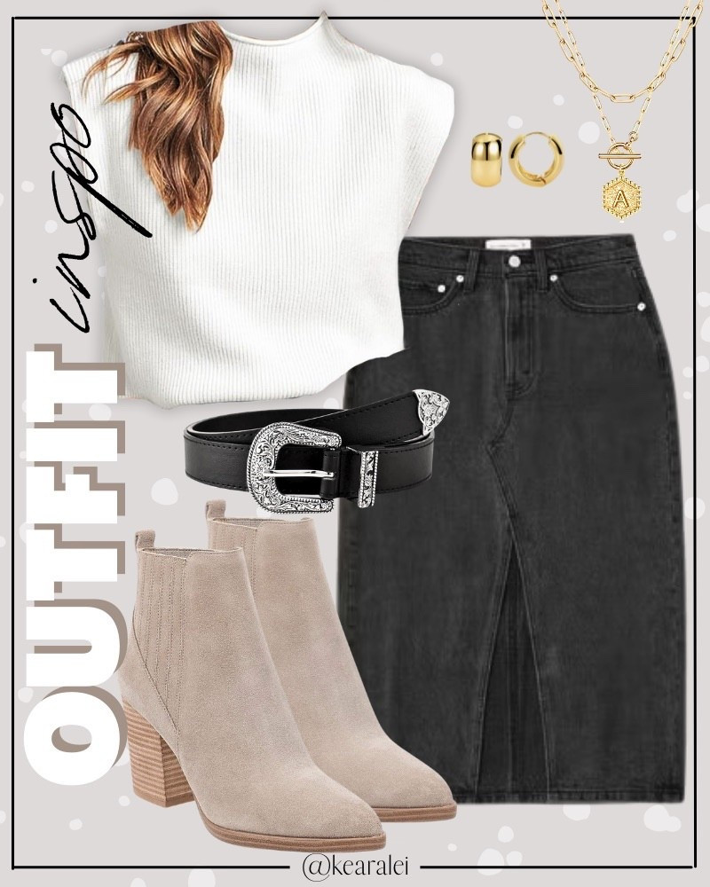 Teacher outfit  workwear teacher work outfits business casual Free People inspired outfit looks for less Amazon fashion affordable outfits white short sleeve sweater mock neck sweater shirt knit top with black denim midi skirt jean skirt with slit tan suede leather pointed toe booties western buckle black leather belt boho outfit casual mom outfit momiform business casual teacher outfit teaching workwear office work wear outfits || #freepeople #boho #amazon #fashion #summer
.
.
deals sales sale alert Amazon fashion, teacher outfits, business casual, casual outfits, neutrals, street style, Midi skirt, Maxi Dress, Swimsuit, Bikini, Travel, skinny Jeans, Puffer Jackets, Concert Outfits, Cocktail Dresses, Sweater dress, Sweaters, cardigans Fleece Pullovers, hoodies, button-downs, Oversized Sweatshirts, Jeans, High Waisted Leggings, dresses, joggers, fall Fashion, winter fashion, leather jacket, Sherpa jackets, Deals, shacket, Plaid Shirt Jackets, apple watch bands, lounge set, Date Night Outfits, Vacation outfits, Mom jeans, shorts, sunglasses, Disney outfits, Romper, jumpsuit, Airport outfits, biker shorts, Weekender bag, plus size fashion, Stanley cup tumbler, boots booties tall over the knee, ankle boots, Chelsea boots, combat boots, pointed toe, chunky sole, heel, high heels, mules, clogs, sneakers, slip on shoes, Nike, adidas, vans, dr. marten’s, ugg slippers, golden goose, sandals, high heels, loafers, Birkenstocks, Steve Madden Target, Abercrombie and fitch, Nordstrom


#LTKWorkwear #LTKootd #LTKMidsize