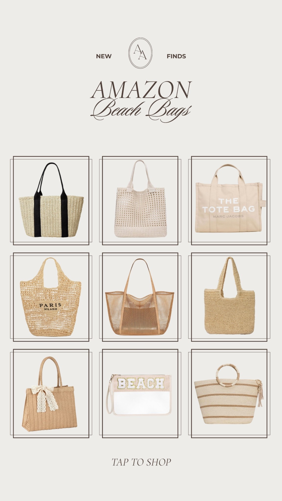 Amazon beach bags // trendy tote bags // spring break finds // beach accessories 

#LTKTravel #LTKmomlife #LTKSeasonal