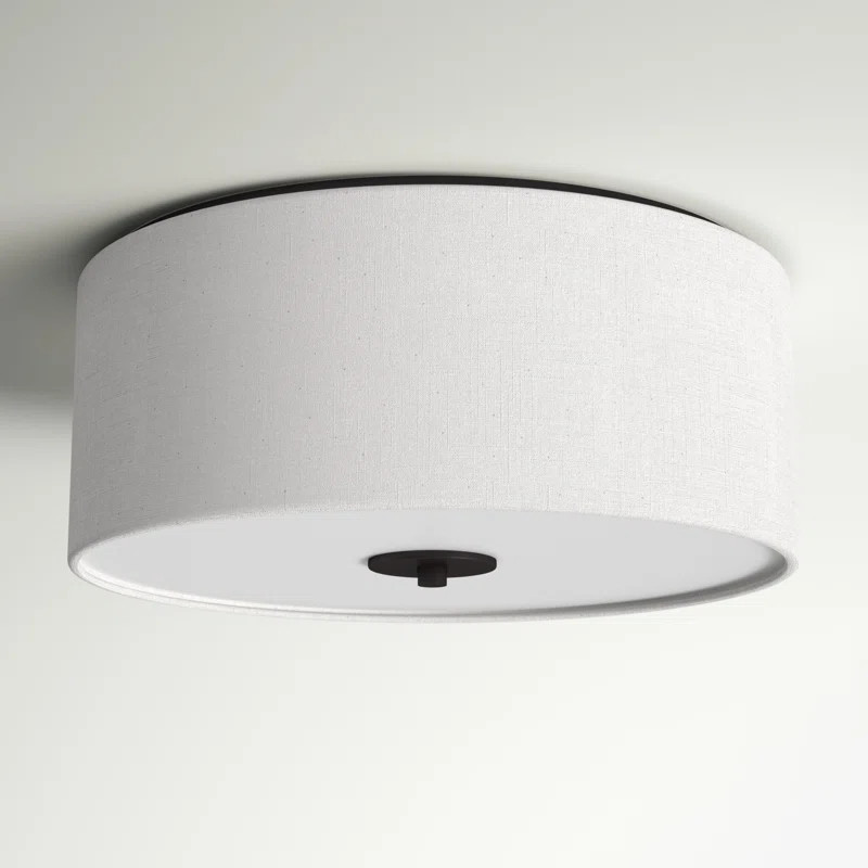 Glynn 3 - Light 18'' Shaded Drum Flush Mount | Wayfair North America