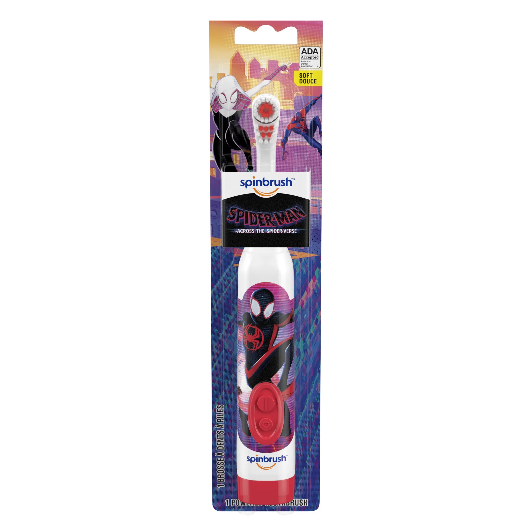 Spider-Man Movie Spinbrush Kids Electric Toothbrush, Battery-Powered, Soft Bristles, Ages 3+ - Wa... | Walmart (US)
