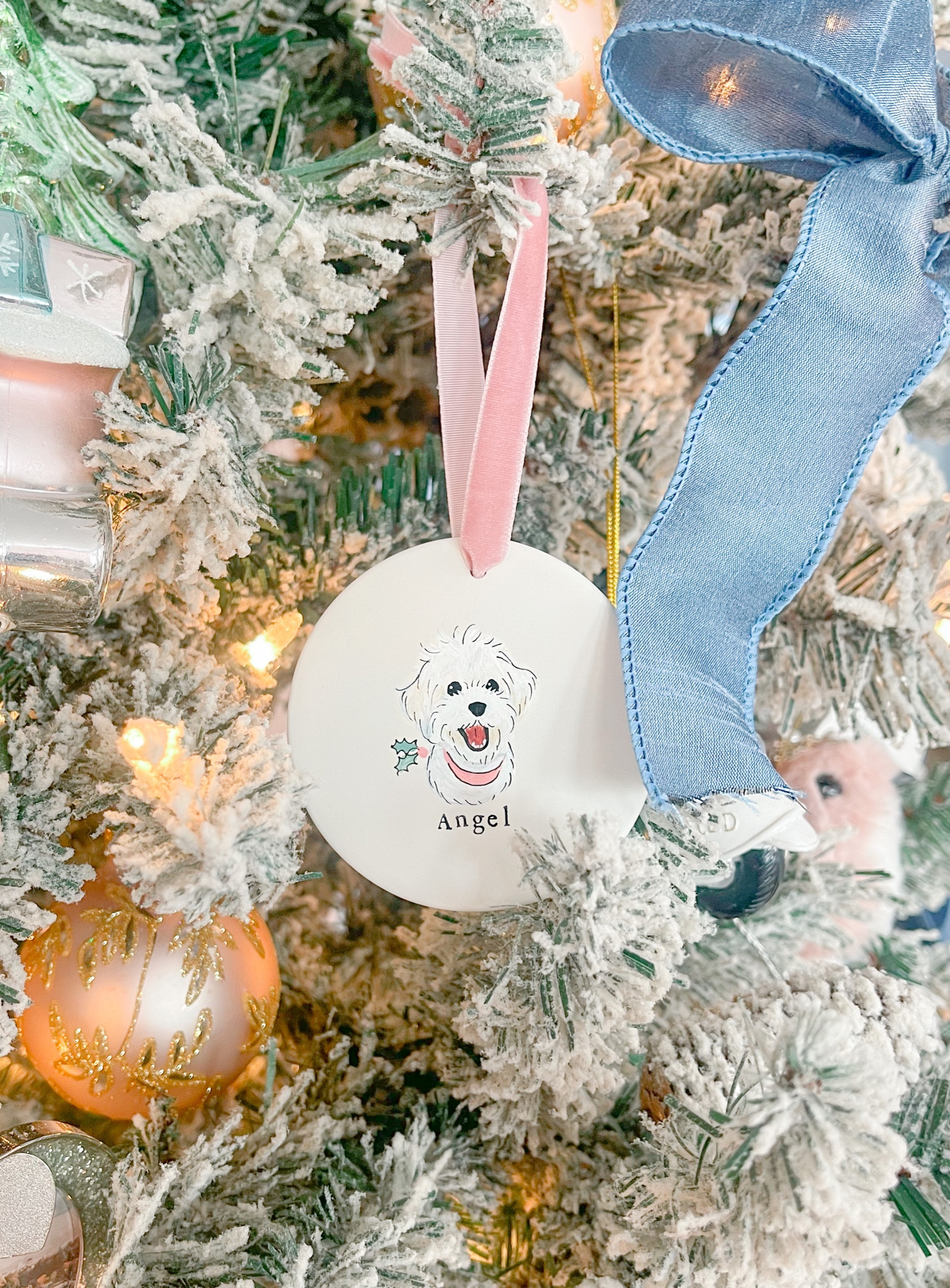 Custom, personalized pet ornaments! 💗 

Pink Christmas, dog mom, dog ornaments, custom hand painted ornaments, pastel, Grandmillennial home

#LTKHoliday #LTKhome #LTKSeasonal