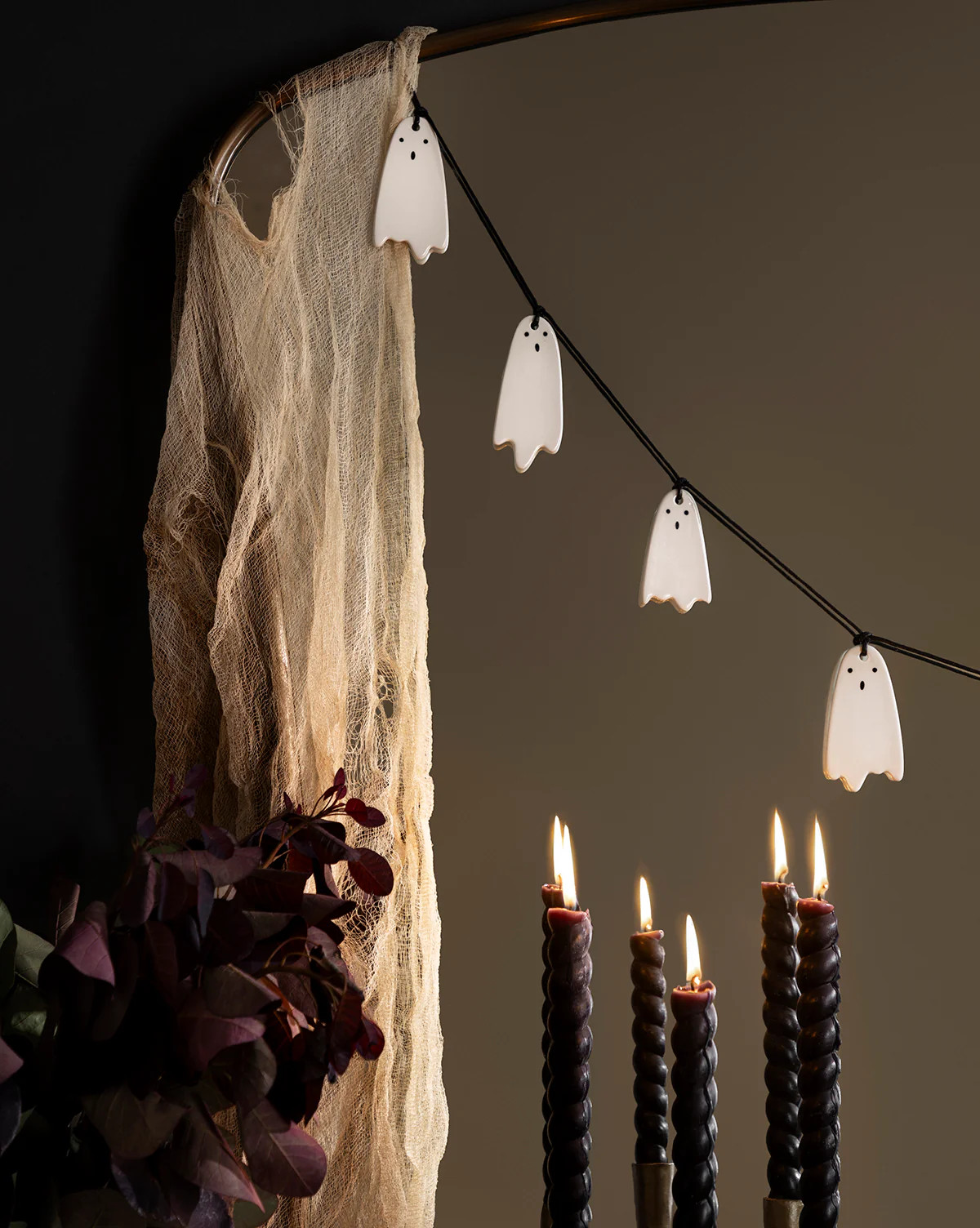3' Ceramic Ghost Garland | McGee & Co. (US)
