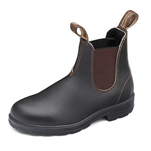 Blundstone Original 500 Series Unisex Premium Water Resistant Leather Chelsea Boots for Men and Women with Shock Absorption and Cushioned Midsole, Stout Brown, 6.5 US Men / 8.5 US Women / 5.5 AU | Amazon (US)
