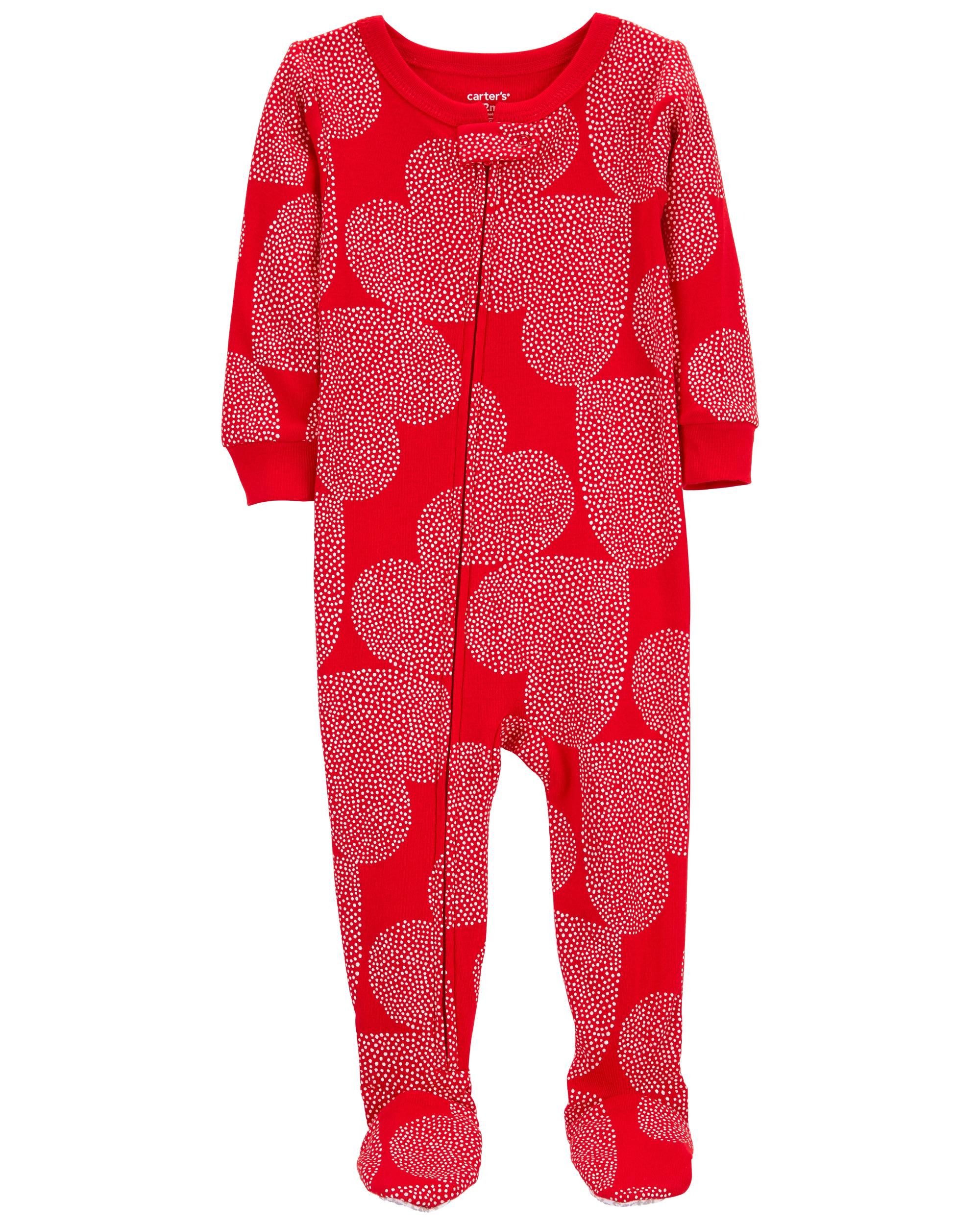 Baby 1-Piece Hearts 100% Snug Fit Cotton Footie PJs | carters.com | Carter's
