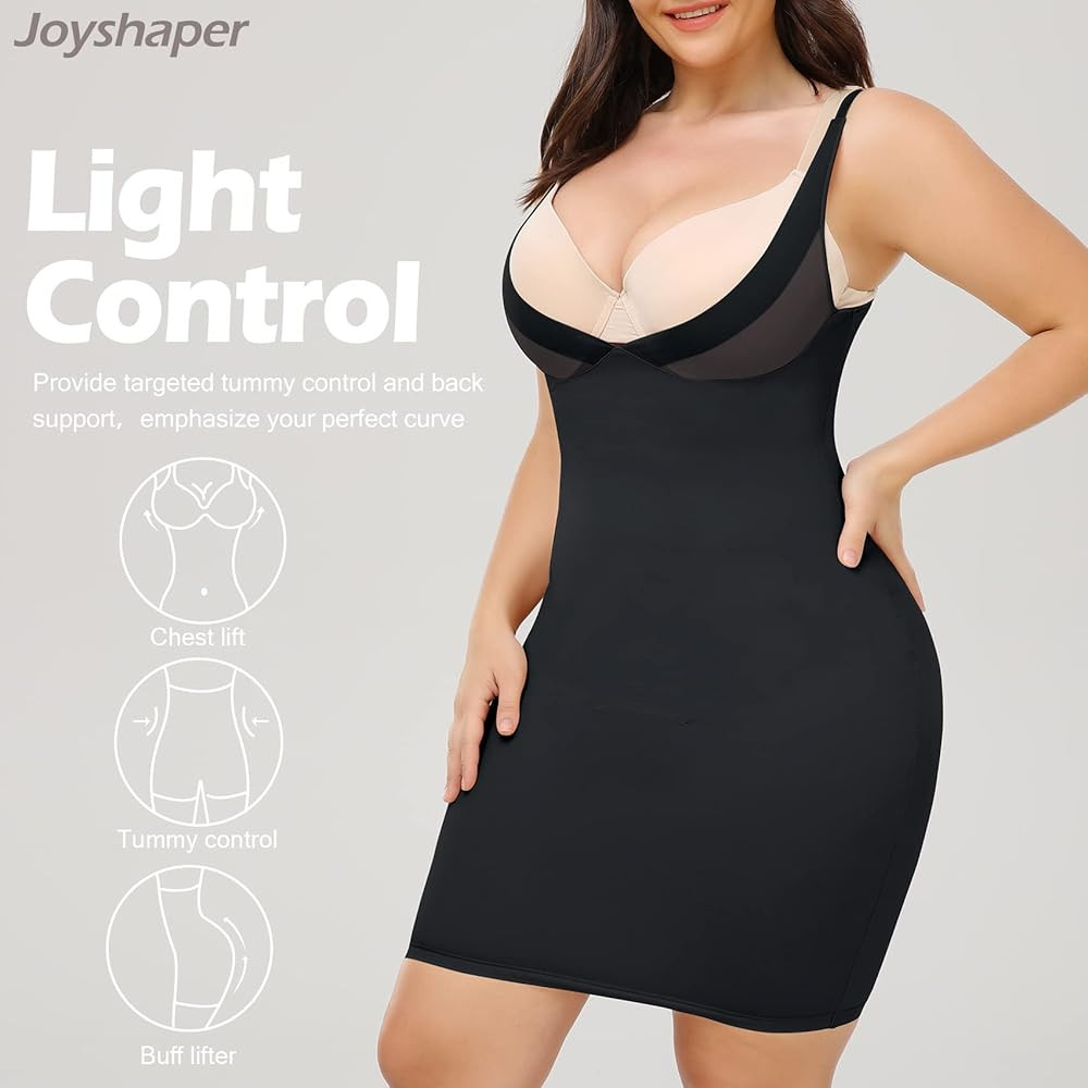 JOYSHAPER Full Slips for Women Under Dresses Tummy Control Dress Slip Shapewear Seamless Body Shaper Cami | Amazon (US)
