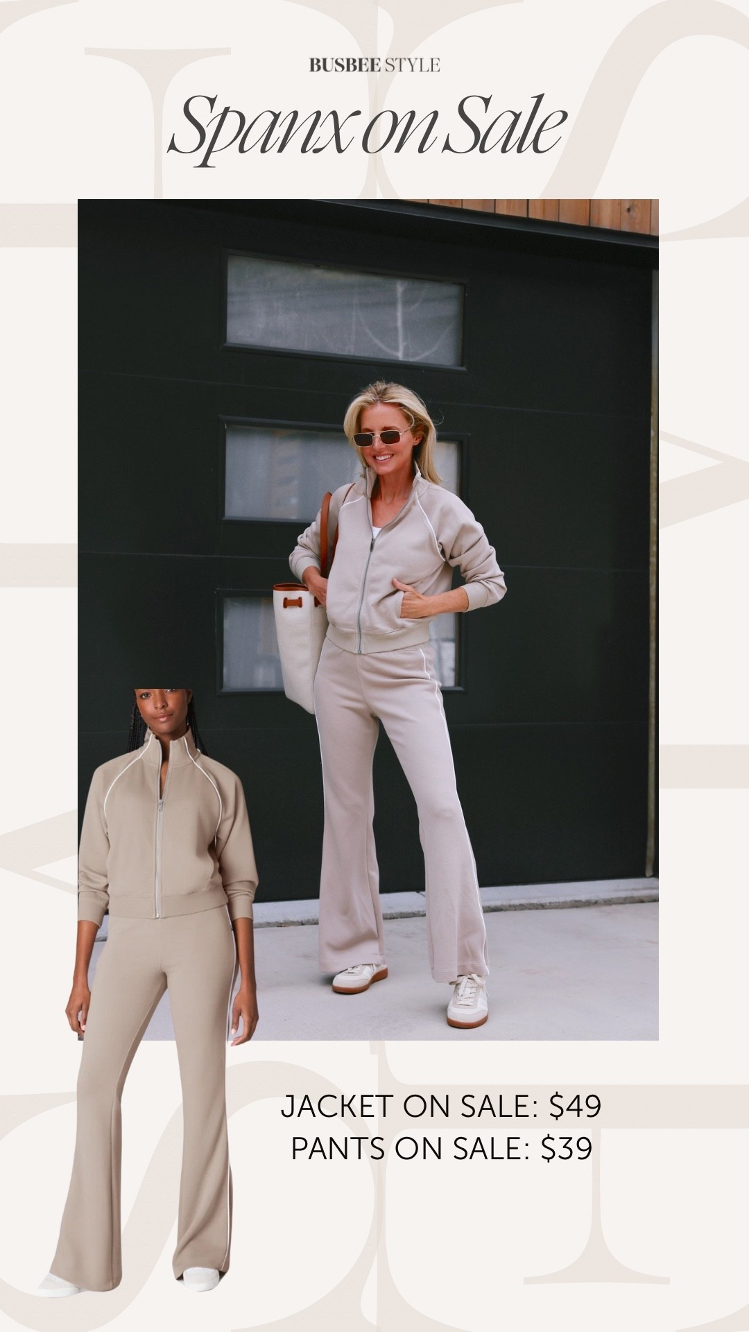 ON SALE UNDER $50. I’m wearing xs in both and petite length for pants. Jacket and pants are also available in navy. 

#LTKFindsUnder50 #LTKSaleAlert #LTKSeasonal