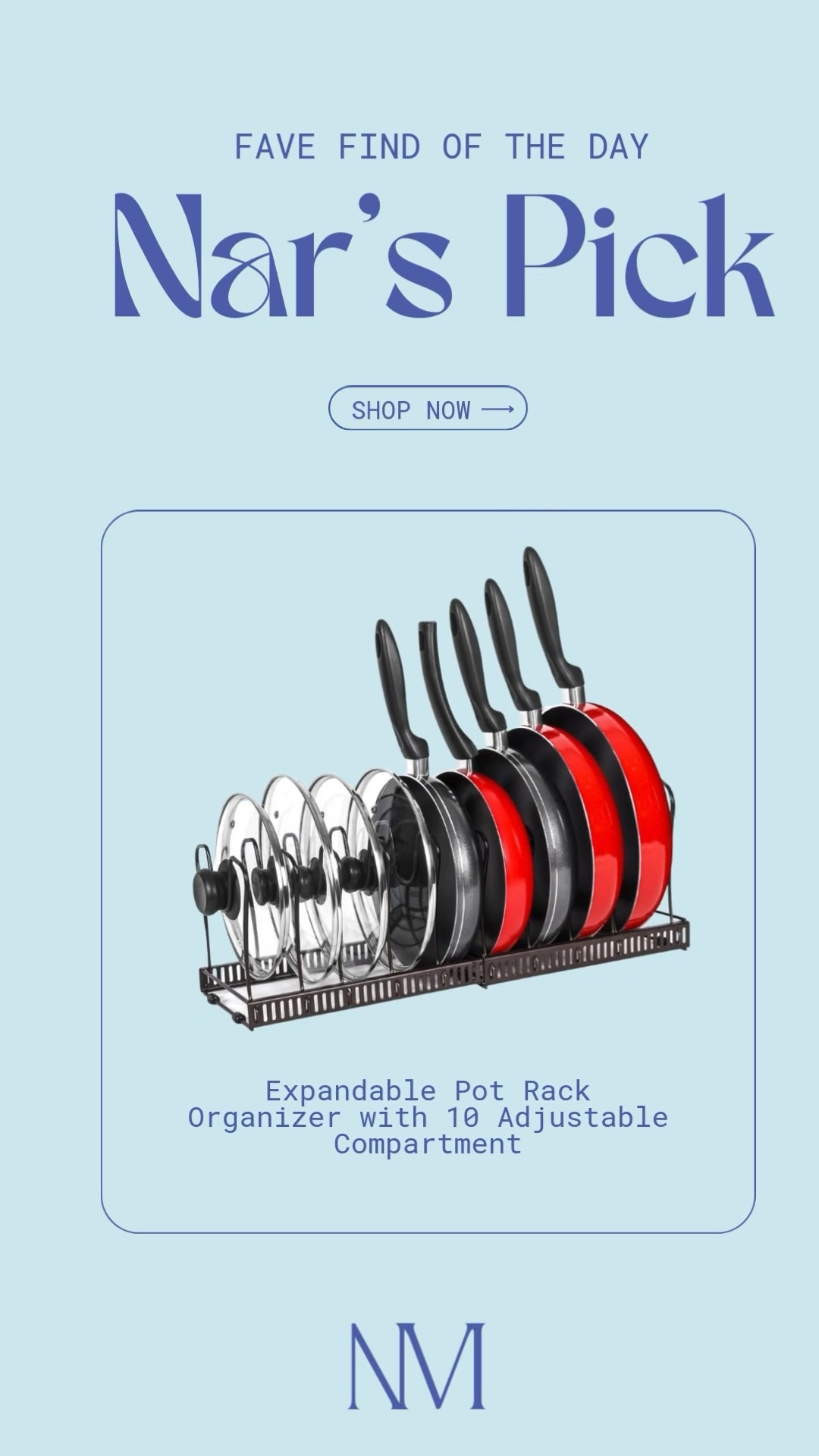 HERE’S YOUR SIGN TO ORGANIZE YOUR POTS & PANS!
One of my top-performing kitchen organizers for a reason 🤍

Expandable pot & pan rack with adjustable compartments! Easy fit for kitchen cabinets & super sturdy!

Linked on LTK!!!

pot and pan organizer, kitchen cabinet storage, cookware organization, amazon kitchen find

#LTKHome #LTKmomlife #LTKSaleAlert