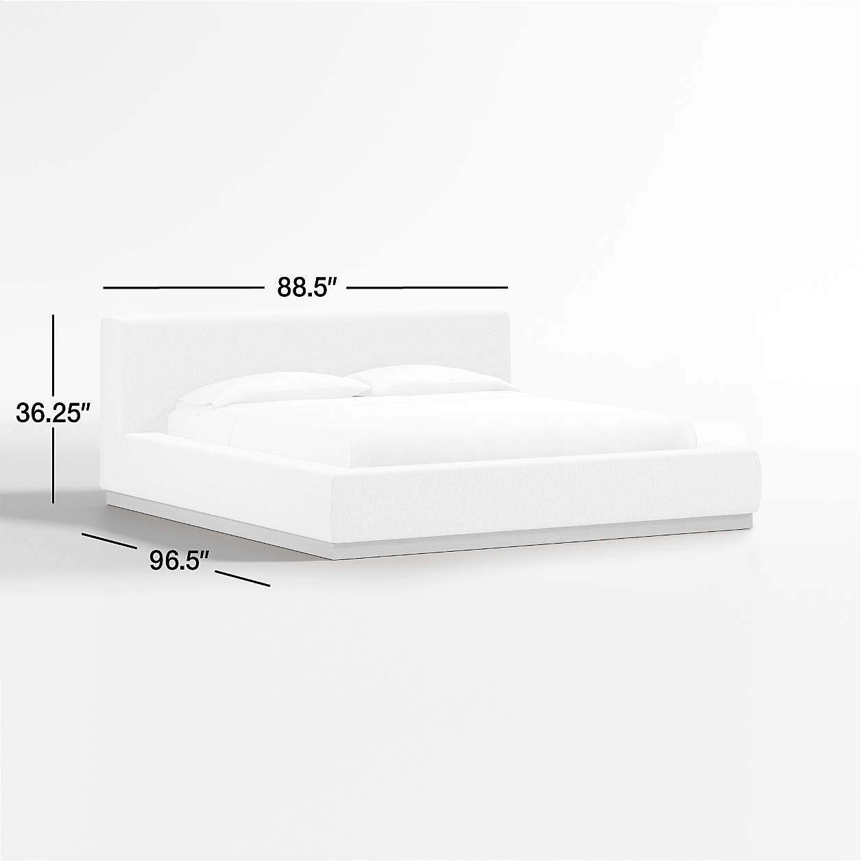 Gather Ivory Upholstered King Bed + Reviews | Crate & Barrel | Crate & Barrel