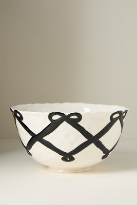 Benedita Bow Ceramic Stoneware Serve Bowl | Anthropologie (US)