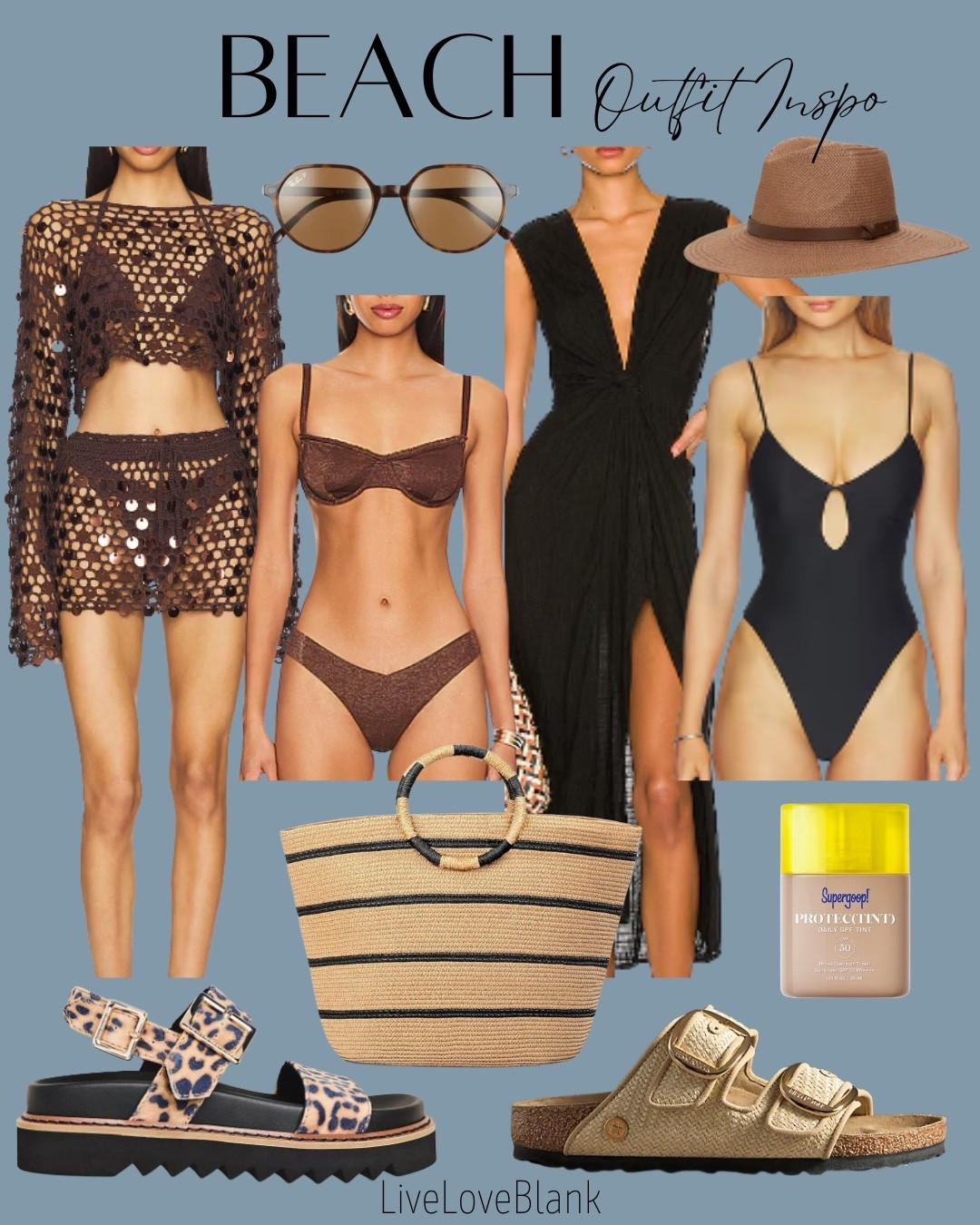 Beach day outfit inspo
Swimwear
Coverups 
Beach tote
Bathing suits bikini and one piece 
Birkenstock platform sandals 
@Revolve 
@Anthropologie 
@nordstrom 

#LTKSeasonal #LTKOver40 #LTKTravel