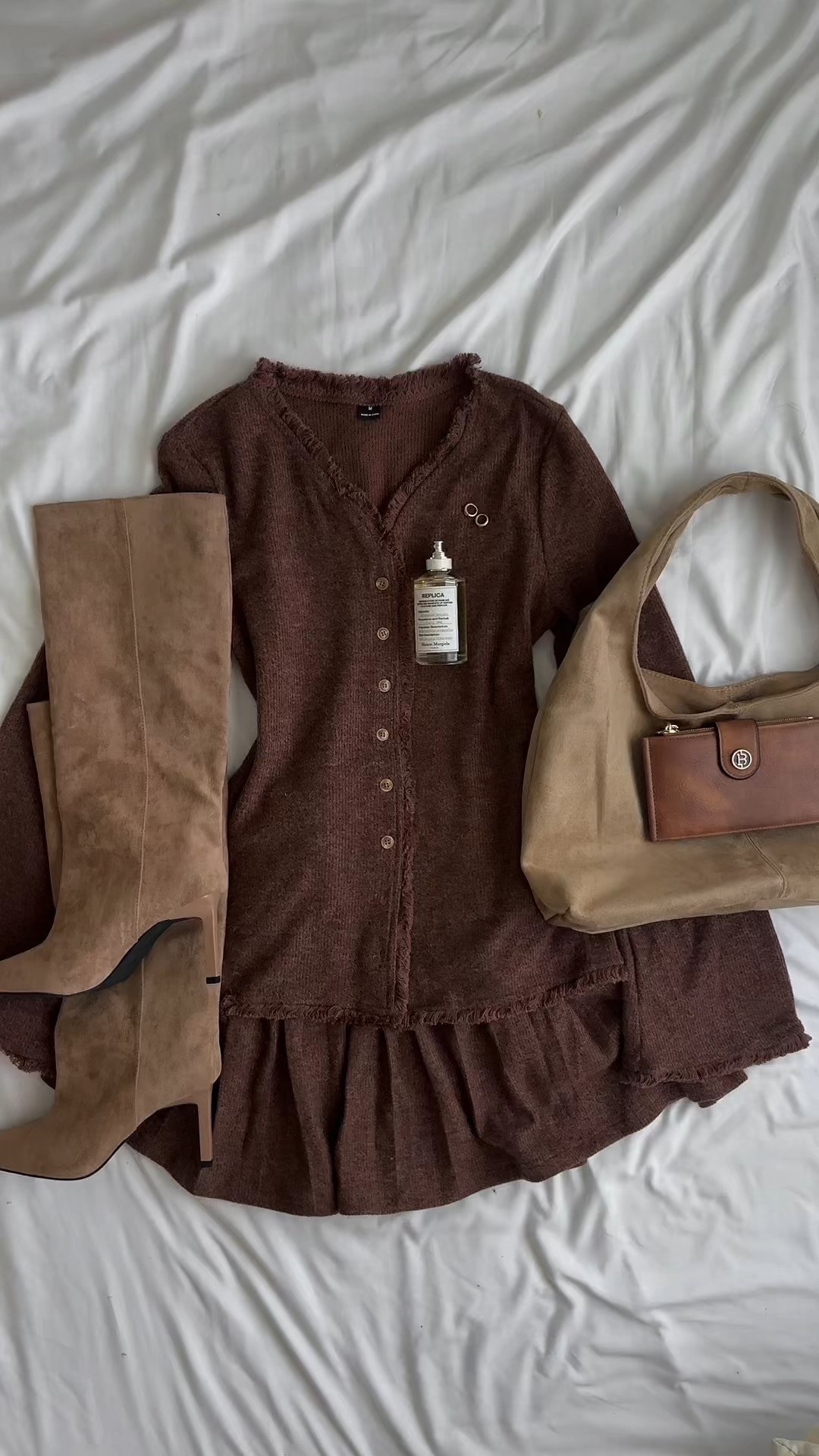 Neutrals fall outfit of the day inspiration, tall girl, two piece set brown suede, knee-high, boots, slouchy purse, comfy, cozy, pumpkin, patch, coffee, date, lunch date

#LTKHoliday #LTKSeasonal #LTKTall
