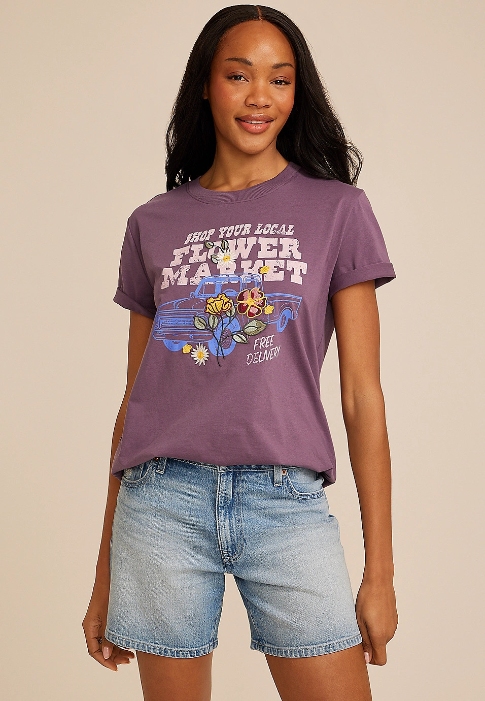 Flower Market Classic Fit Graphic Tee | Maurices