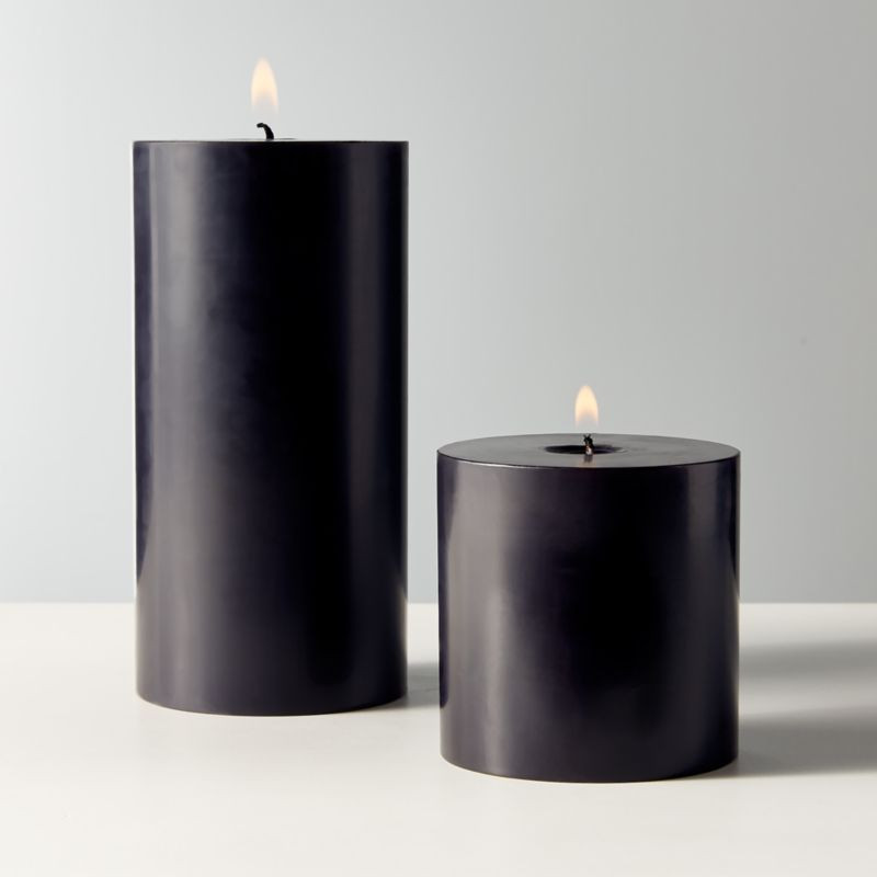 Black Pillar Candles | CB2 | CB2