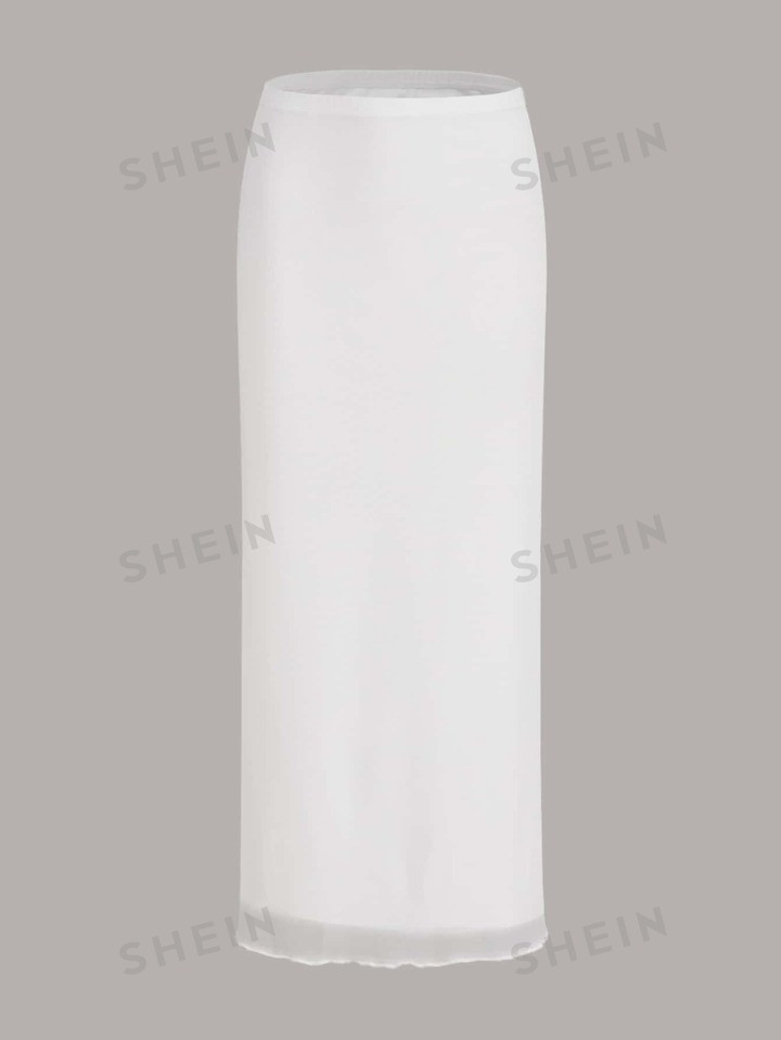 -18%SHEIN MOD Solid Ruffle Hem Skirt300+ sold recentlyGBP£14.75 | SHEIN