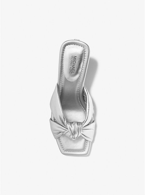 Elena Metallic Leather Sandal | Michael Kors US