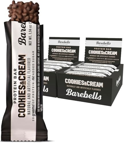 Barebells Protein Bars - Protein Snacks with High Protein - Chocolate Protein Bars - Perfect on The Go Protein Snack & Breakfast Bars (12 Count (Pack of 2), Cookies and Cream) | Amazon (US)
