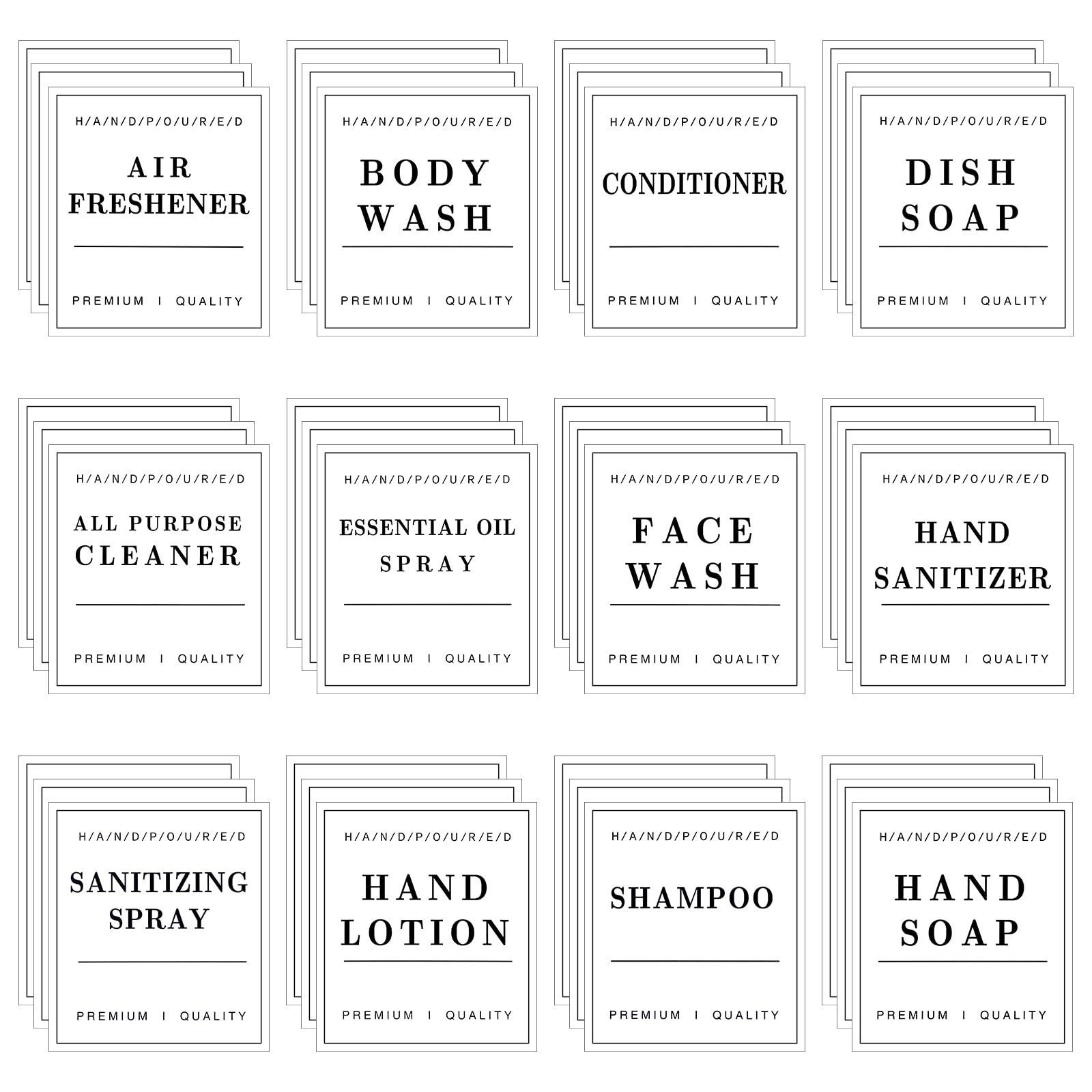 36Pcs Waterproof Labels for Bottles, Removable Bathroom Organization Stickers for Hand Soap Lotio... | Amazon (US)