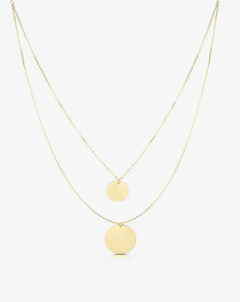 Engravable Coin Duo Necklace | Ring Concierge