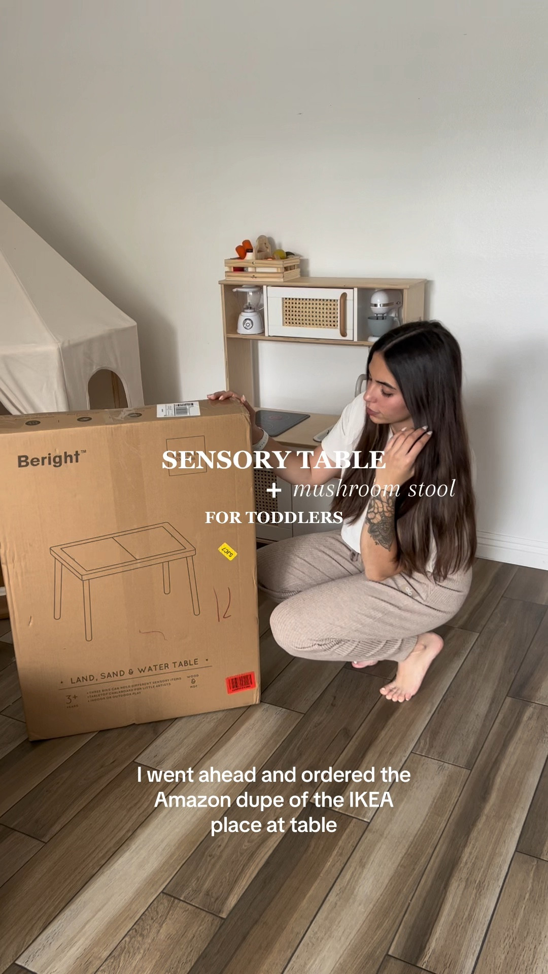 So happy with this little setup for my toddler! This Amazon dupe is literally exactly the same as the ikea one and the little mushroom toadstool lamp is just the cutest🥹

#LTKkids