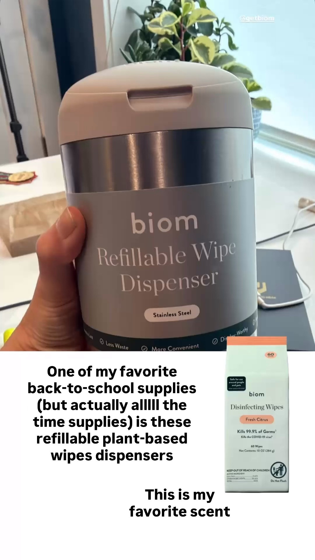 These refillable plant-based cleaning wipes are one of my favorite back-to-school finds, but I use them all year long. They kill 99% of germs, smell amazing (Fresh Citrus is my favorite!), and I keep one on my desk for quick cleanups almost every day.

#LTKHome