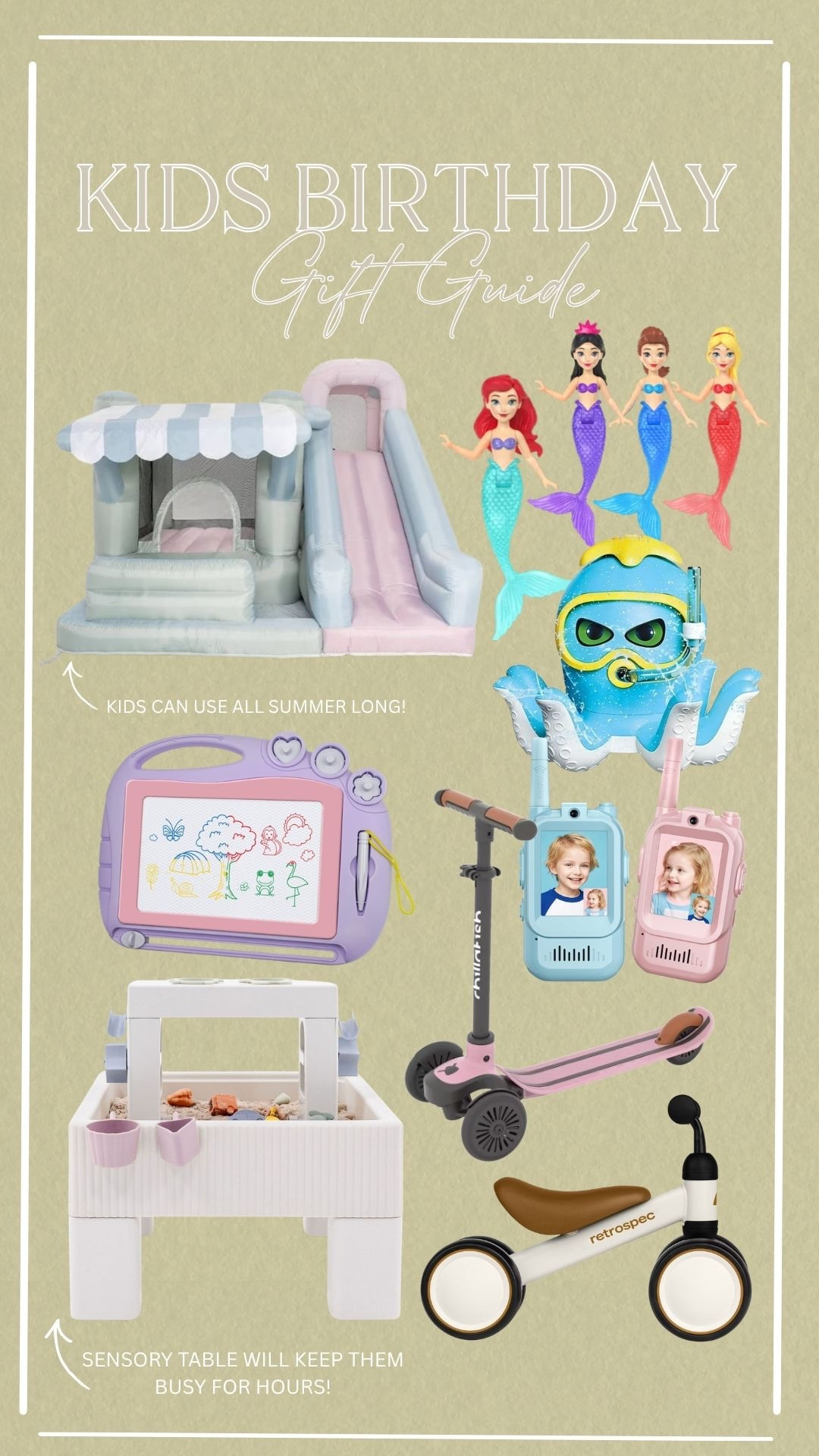 Elsie's Birthday is tomorrow and I had to put together a list of some gifts for kids they will use, especially during these upcoming summer months! 



kids, toys, outside activities, kids toys, outdoor, summer toys, active, birthday, gift guide, toddler, toddler toys 

 #LTKmomlife #LTKSeasonal #LTKKids