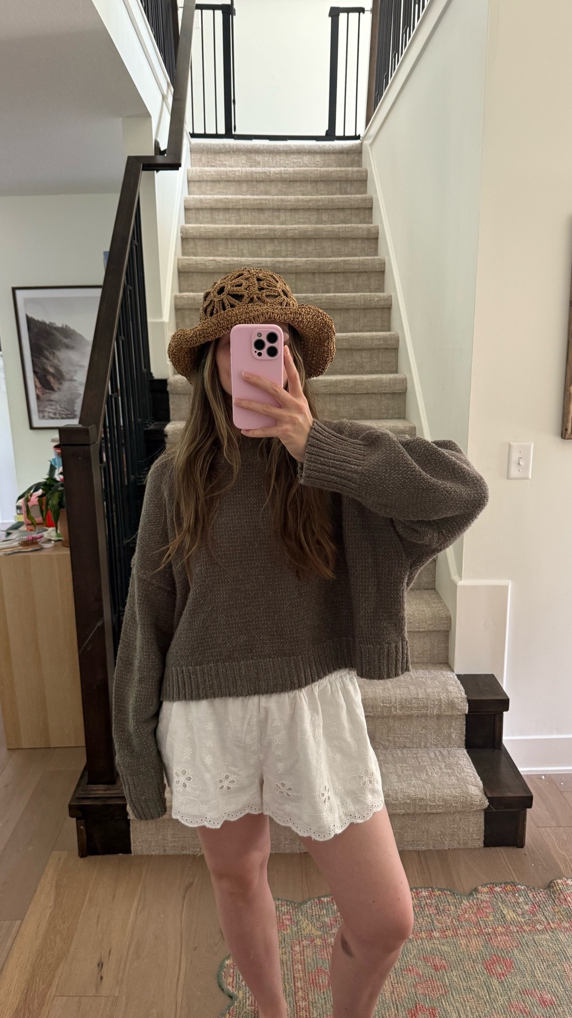 wearing a medium in sweater (sized up for a more oversized fit), shorts are part of set, linked similar! love this combo!

Summer outfit, early fall outfit

#LTKootd